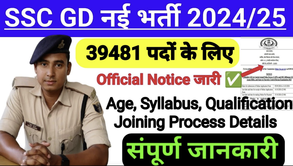 SSC Constable GD GD Recruitment 2025