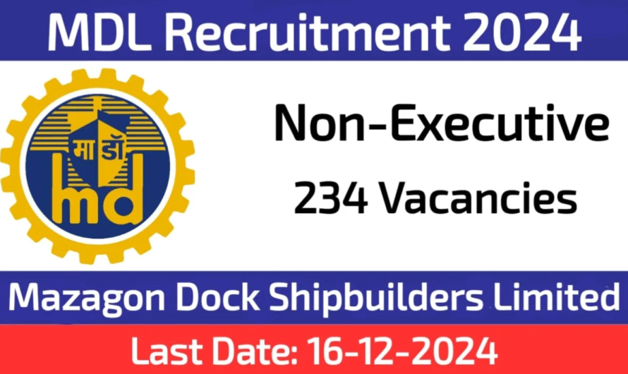 MDL Non Executive Recruitment 2024-25