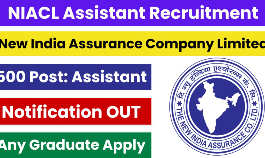 NIACL Assistant Recruitment Online Form 2024-25